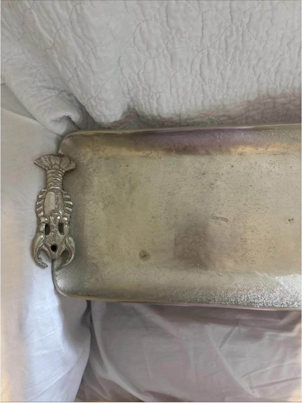 Portofino Home Silver Crawfish Tray 1067